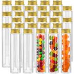 Clear Plastic Test Tubes with Caps - 36 Pack