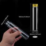 Clear Plastic Test Tubes with Caps - 36 Pack