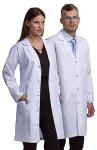 Snap Closure White Lab Coat for Men & Women