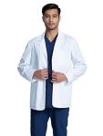 Cherokee Men's Button-Front Lab Coat, White