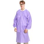 10 Pack Durable Disposable Lab Coats - Purple
