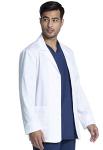 Cherokee Men's Button-Front Lab Coat, White