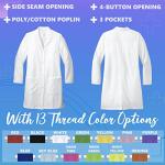 Custom Embroidered Women's Lab Coat with Pockets