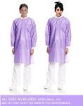 10 Pack Durable Disposable Lab Coats - Purple