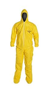 DuPont Tychem 2000 Disposable Chemical Coveralls, Yellow