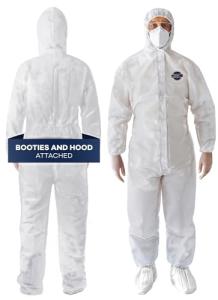 Disposable Hazmat Suits - 5 Pack, Extra Large