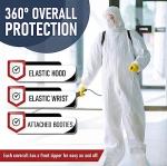 Disposable Hazmat Suits - 5 Pack, Extra Large