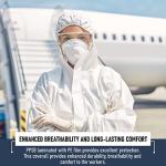Disposable Hazmat Suits - 5 Pack, Extra Large