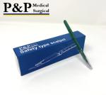 Sterile Disposable Safety Scalpels Size 11, Box of 10