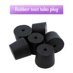6 Pack Black Rubber Stoppers for Test Tubes