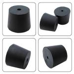 6 Pack Black Rubber Stoppers for Test Tubes