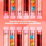 100 Clear Plastic Test Tubes with Caps - 100mm