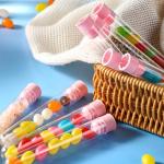 100 Clear Plastic Test Tubes with Caps - 100mm