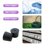 6 Pack Black Rubber Stoppers for Test Tubes