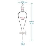 StonyLab 250ml PTFE Stopcock Separatory Funnel