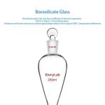 StonyLab 250ml PTFE Stopcock Separatory Funnel