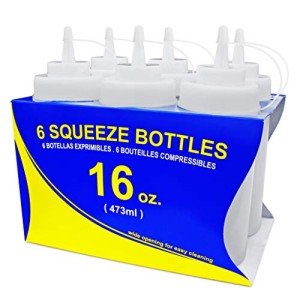 Star Foodservice 16 oz Clear Squeeze Bottles - 6 Pack
