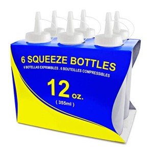Star Foodservice 12 oz Clear Squeeze Bottles - 6 Pack