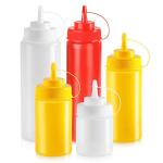 Star Foodservice 12 oz Clear Squeeze Bottles - 6 Pack