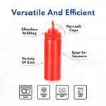 Star Foodservice 12 oz Clear Squeeze Bottles - 6 Pack