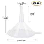 200 Mini Plastic Funnels for Small Bottles