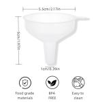 Kanlpeia 4-Pack Food Grade Small Funnels