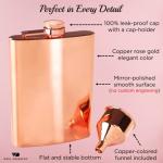 Rose Gold Flask Gift Set for Women