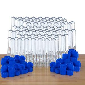 Large Plastic Test Tubes with Caps - 120 Pack