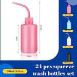 24 Pcs Colorful 250 ml Lab Wash Bottles