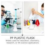 Baluue 6-Pack 50ml Plastic Erlenmeyer Flasks