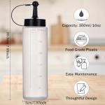 Deesoo 300ml Squeeze Bottles for Sauces, 2 Pack