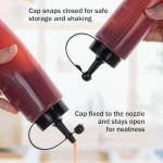Deesoo 300ml Squeeze Bottles for Sauces, 2 Pack