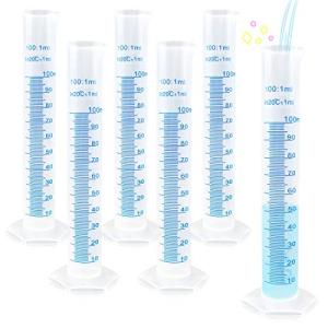 Kalevel 6pcs 100ml Graduated Measuring Cylinders
