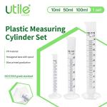 Plastic Graduated Measuring Cylinder Set - 3 Sizes