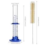 5PCS 50ML Thick Glass Graduated Measuring Cylinders