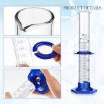 5PCS 50ML Thick Glass Graduated Measuring Cylinders