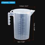 PATIKIL 1000ml Plastic Graduated Beaker with Lid