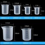 12 PCS Plastic Graduated Beakers for Measuring & Mixing