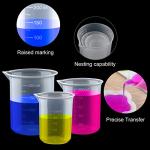 12 PCS Plastic Graduated Beakers for Measuring & Mixing