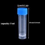 50 Pack 5 ML Plastic Test Tubes with Caps