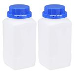 Wide Mouth Plastic Lab Chemical Reagent Bottles - 2 Pack
