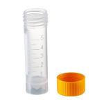50-Pack 5ml Flat Bottom Plastic Sample Vials