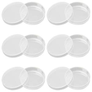 Othmro 60mm Plastic Petri Dishes with Lids - 10pcs