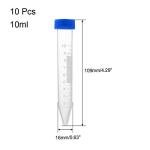 10 Pcs 10ml Plastic Centrifuge Tubes with Cap