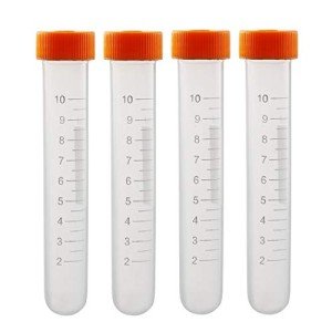 10 Pcs 10ml Plastic Centrifuge Tubes with Caps