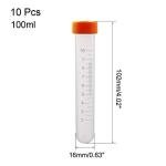 10 Pcs 10ml Plastic Centrifuge Tubes with Caps