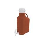 Foxx EZgrip Amber HDPE Space-Saving Carboy, 5L