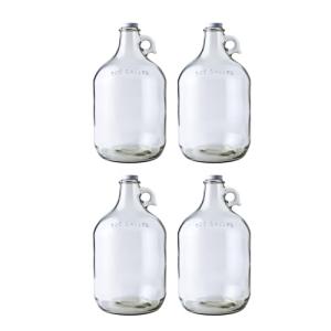 FastRack 1 Gallon Glass Beer Jug - 4 Pack