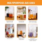 FastRack 1 Gallon Glass Beer Jug - 4 Pack