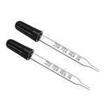2-Pack Glass Eye Droppers with Rubber Bulbs
